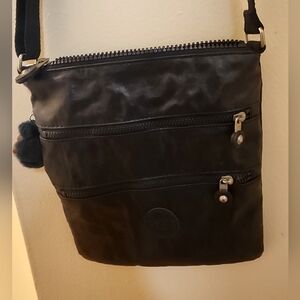 Preloved Crossbody Bag with Zipper Pockets